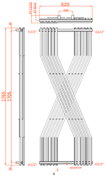 Reina Coredo Designer Vertical Radiator