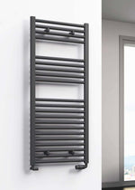 Reina Diva Flat Anthracite/Black Designer Towel Rail