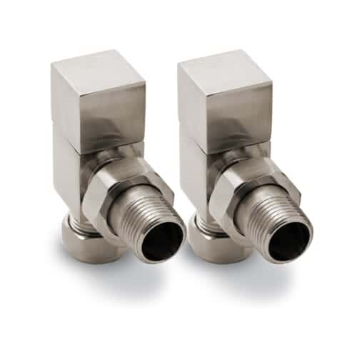 Reina Loge Angled Manual Valve Set: Square Design
