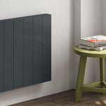 Reina Nika Anthracite Electric Horizontal Aluminium Radiator