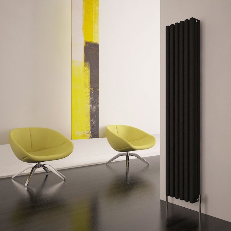 Black Aluminium Vertical Modern column designer radiators