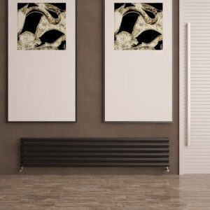 carisa tallis XL horizontal radiator DRS in black