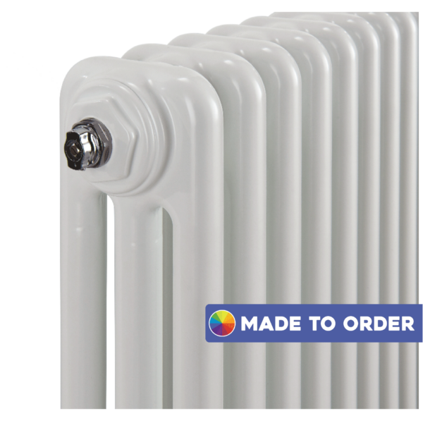 zender rad charleston traditional DRS radiator in white close up