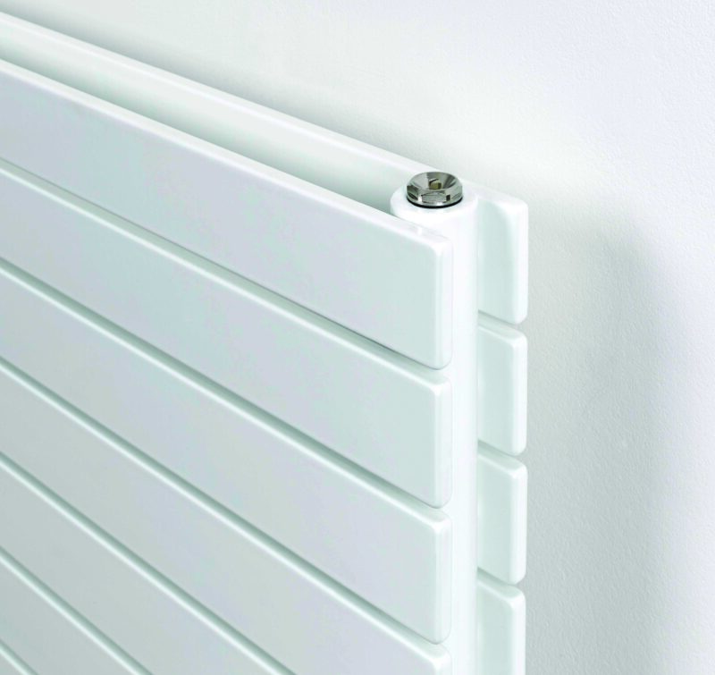 primrose DRS radiator horizontal detailed close up in white